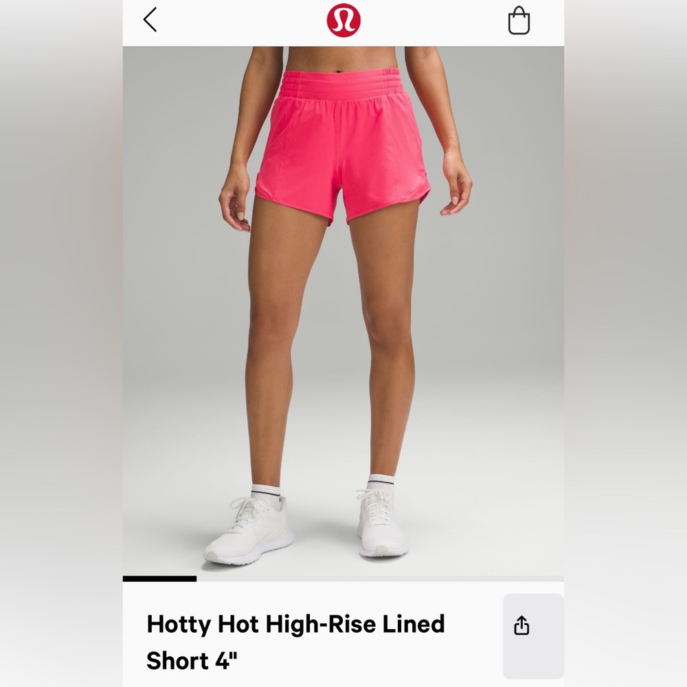 Lululemon Hotty Hot HR lined shorts -4 in size 0